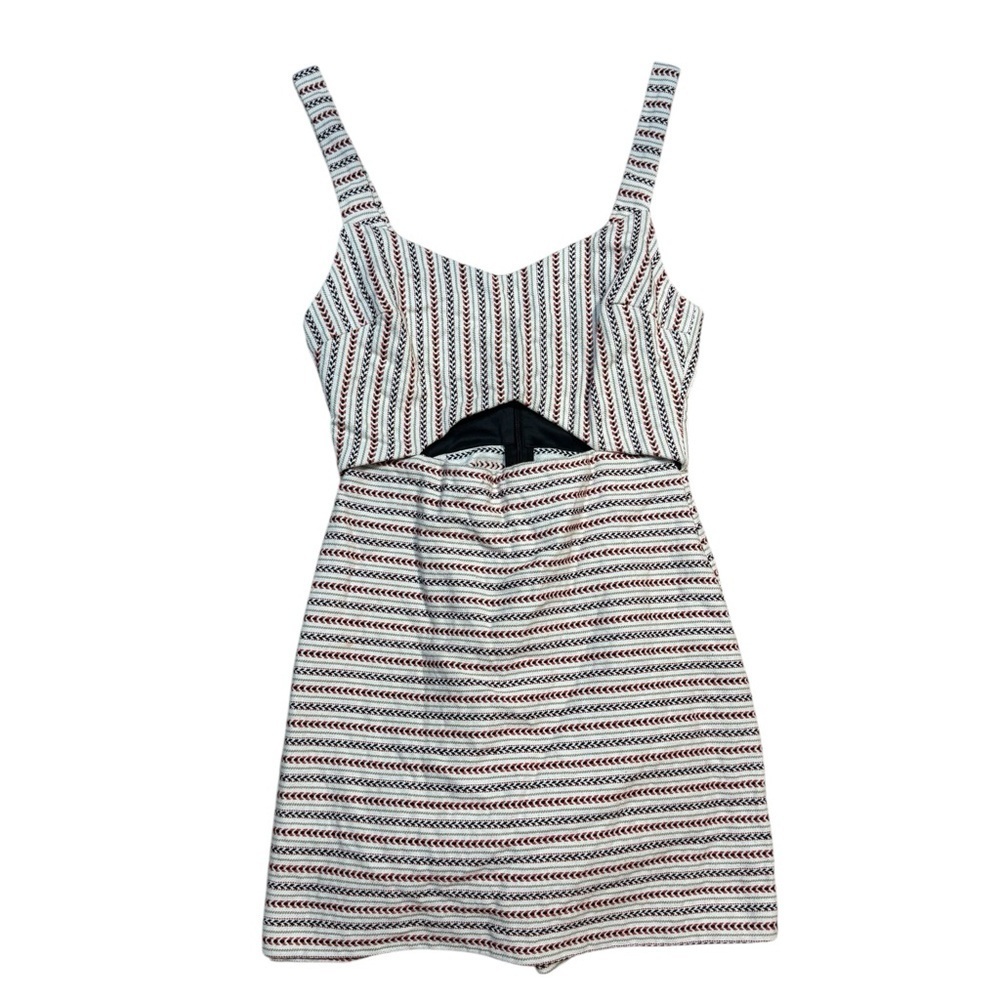Zara TRF Women’s Small Multi Color Striped Dress Romper Cutout Tribal - Picture 9 of 11